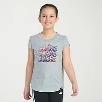 adidas Big Kid Girls Crew Neck Short Sleeve Slim Fit Graphic T-Shirt
