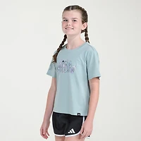 adidas Big Kid Girls Crew Neck Short Sleeve Regular Fit Graphic T-Shirt