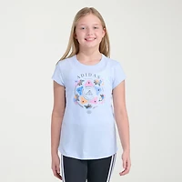 adidas Big Kid Girls Crew Neck Short Sleeve Slim Fit Graphic T-Shirt