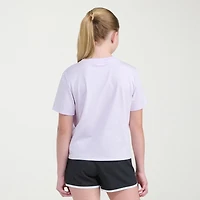 adidas Big Kid Girls Crew Neck Short Sleeve Regular Fit Graphic T-Shirt
