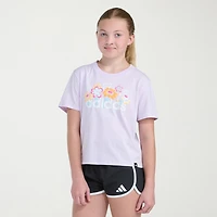 adidas Big Kid Girls Crew Neck Short Sleeve Regular Fit Graphic T-Shirt