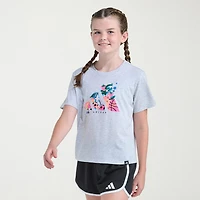 adidas Big Kid Girls Crew Neck Short Sleeve Regular Fit Graphic T-Shirt