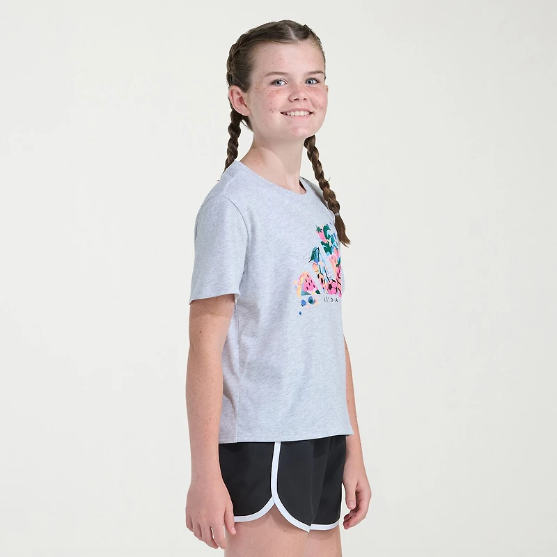 adidas Big Kid Girls Crew Neck Short Sleeve Regular Fit Graphic T-Shirt