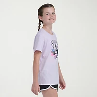 adidas Big Kid Girls Crew Neck Short Sleeve Regular Fit Graphic T-Shirt