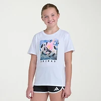 adidas Big Kid Girls Crew Neck Short Sleeve Regular Fit Graphic T-Shirt