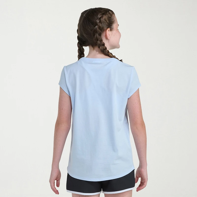 adidas Big Kid Girls Crew Neck Short Sleeve Slim Fit Graphic T-Shirt