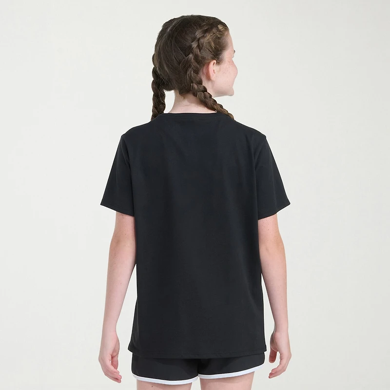 adidas Big Kid Girls Crew Neck Short Sleeve Regular Fit Graphic T-Shirt