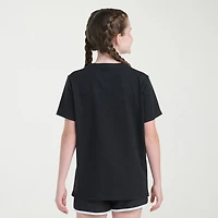 adidas Big Kid Girls Crew Neck Short Sleeve Regular Fit Graphic T-Shirt