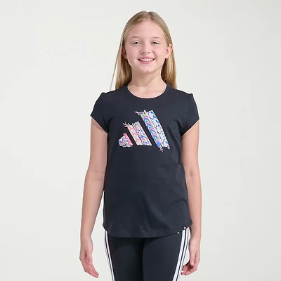 adidas Big Kid Girls Crew Neck Short Sleeve Regular Fit Graphic T-Shirt