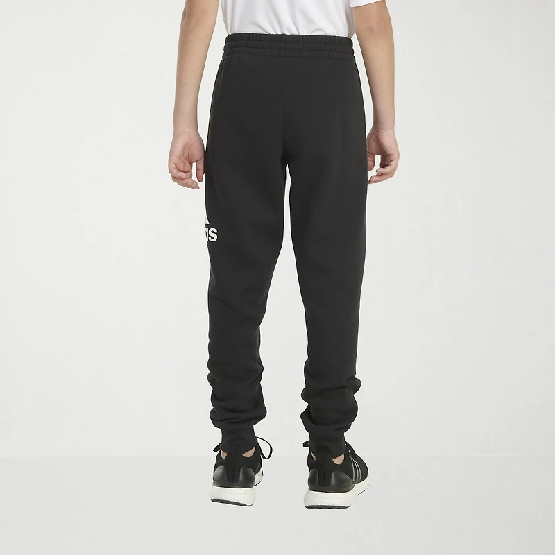 adidas Little Boys Cuffed Mid Rise Regular Fit Fleece Jogger Pant
