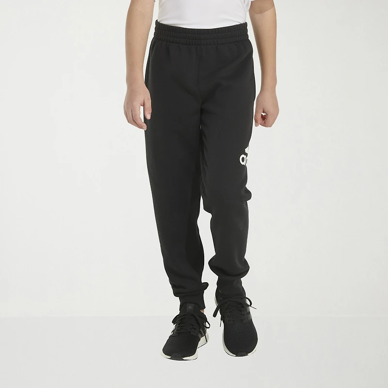 adidas Little Boys Cuffed Mid Rise Regular Fit Fleece Jogger Pant