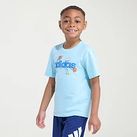 adidas Little Boys Crew Neck Short Sleeve Regular Fit Graphic T-Shirt