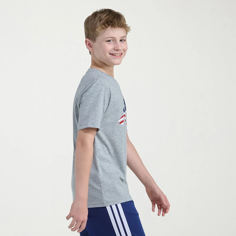 adidas Little Boys Crew Neck Short Sleeve Regular Fit Graphic T-Shirt