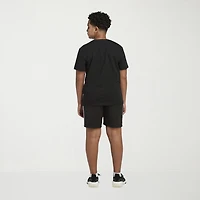 adidas Big Kid Boys Adjustable Waist Mid Rise Knit Pull-On Short