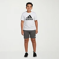 adidas Big Kid Boys Adjustable Waist Mid Rise Knit Pull-On Short