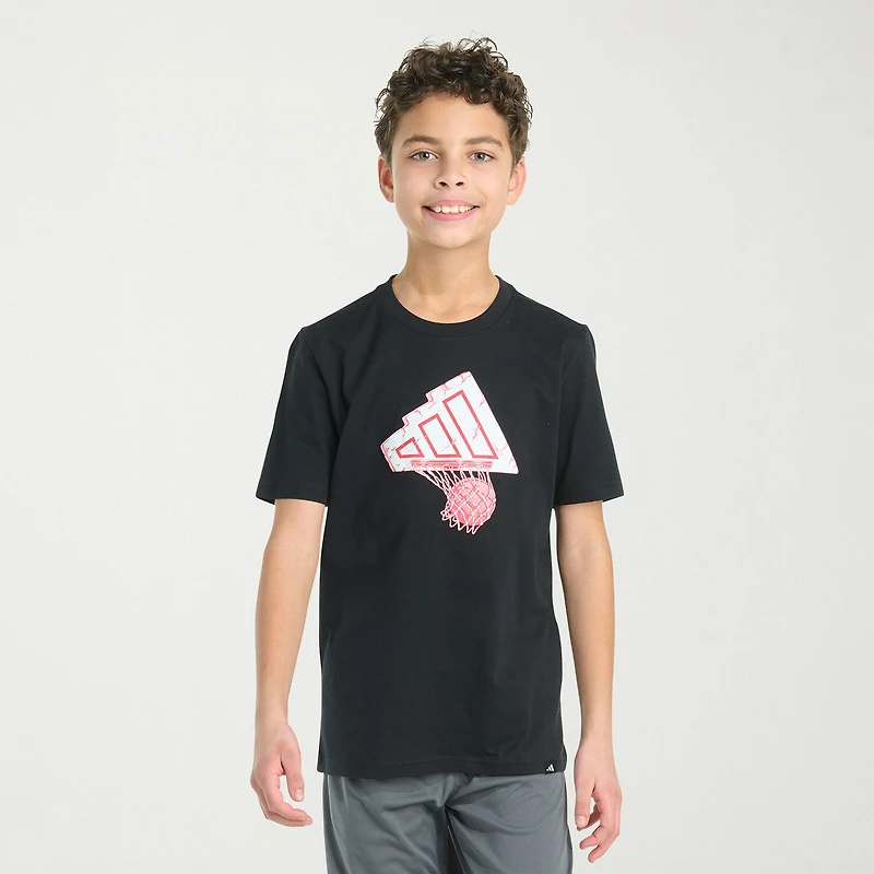 adidas Big Kid Boys Crew Neck Short Sleeve Regular Fit Graphic T-Shirt