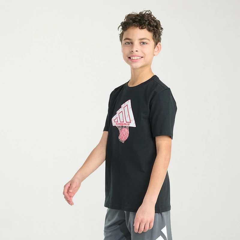 adidas Big Kid Boys Crew Neck Short Sleeve Regular Fit Graphic T-Shirt