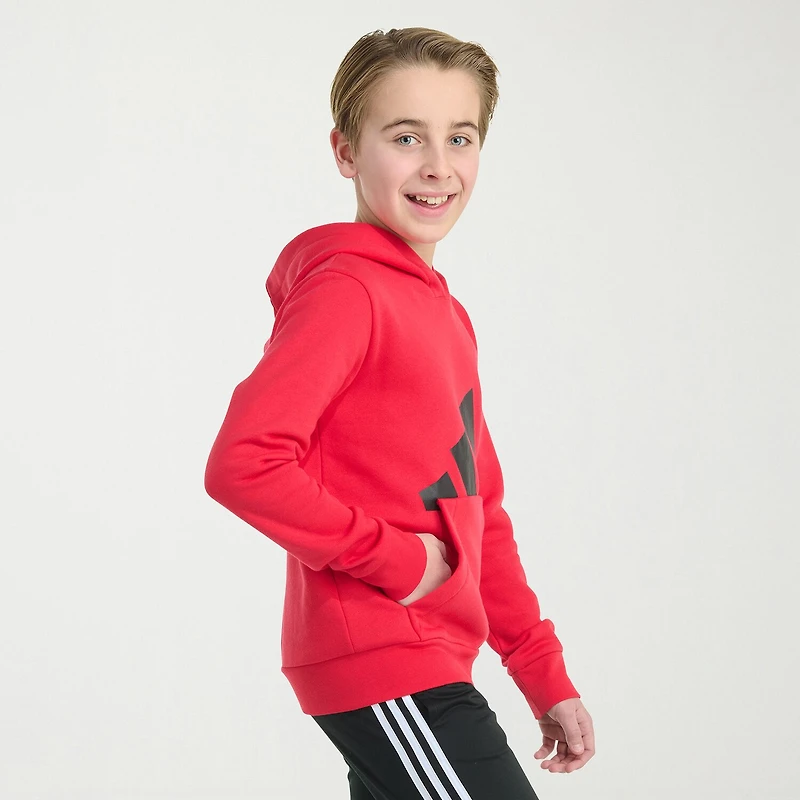 adidas Big Kid Boys Long Sleeve Fleece Active Hoodie