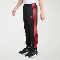 adidas Big Kid Boys Drawstring Waist Cuffed Mid Rise Regular Fit Jogger Pant
