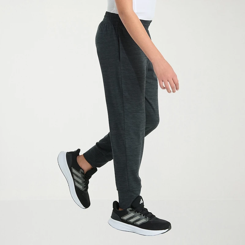 adidas Big Kid Boys Drawstring Waist Cuffed Mid Rise Slim Fit Jogger Pant