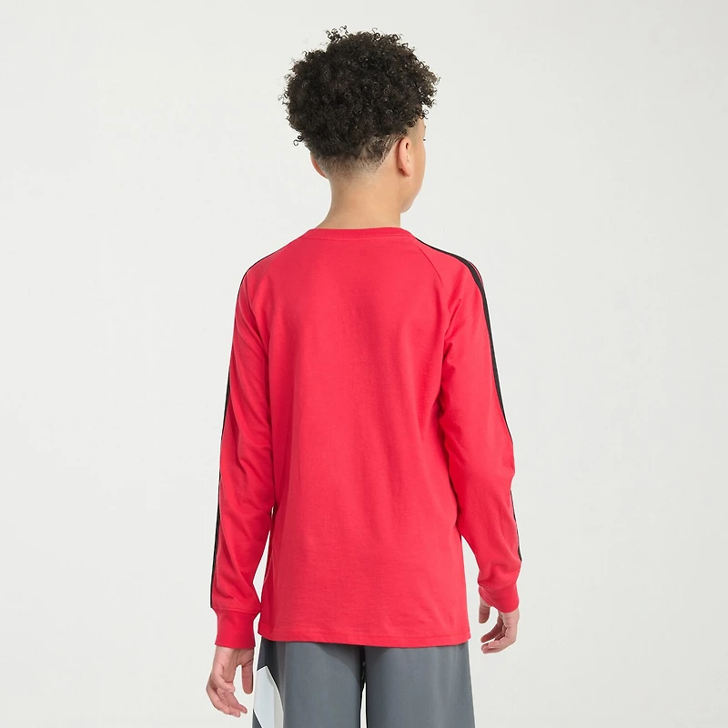 adidas Big Kid Boys Crew Neck Long Sleeve Regular Fit Graphic T-Shirt