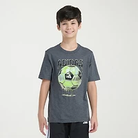 adidas Big Kid Boys Crew Neck Short Sleeve Regular Fit Graphic T-Shirt