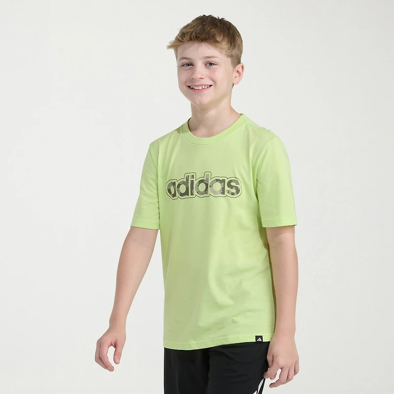 adidas Big Kid Boys Crew Neck Short Sleeve Regular Fit Graphic T-Shirt