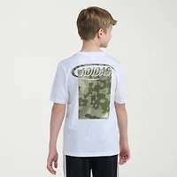 adidas Big Kid Boys Crew Neck Short Sleeve Regular Fit Graphic T-Shirt