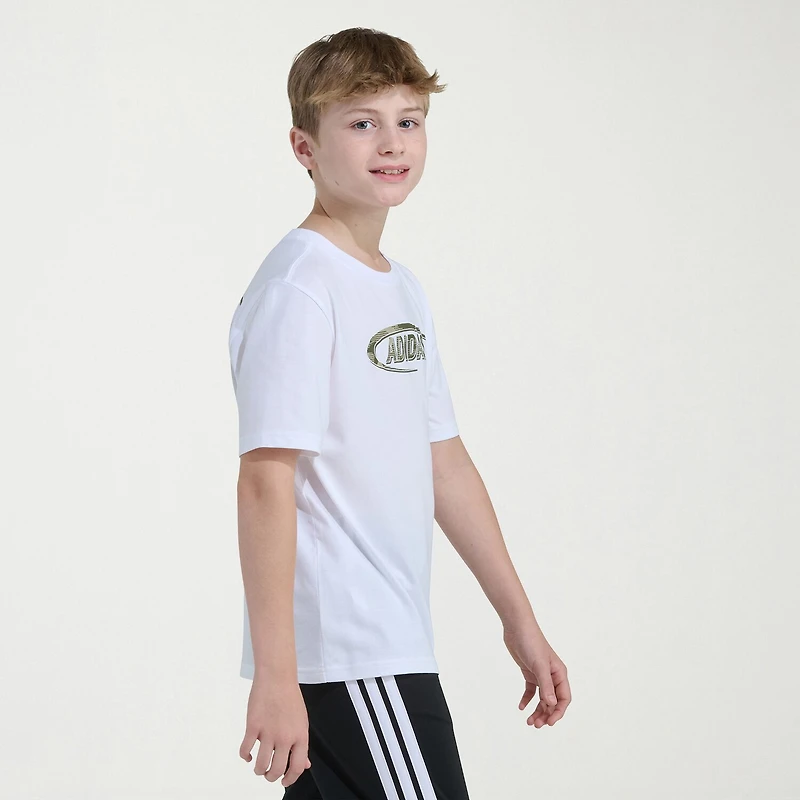adidas Big Kid Boys Crew Neck Short Sleeve Regular Fit Graphic T-Shirt