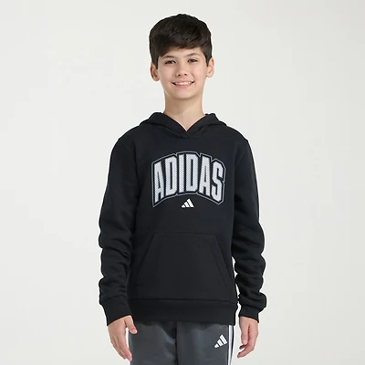 adidas Big Kid Boys Long Sleeve Fleece Active Hoodie