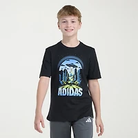 adidas Big Kid Boys Crew Neck Short Sleeve Regular Fit Graphic T-Shirt
