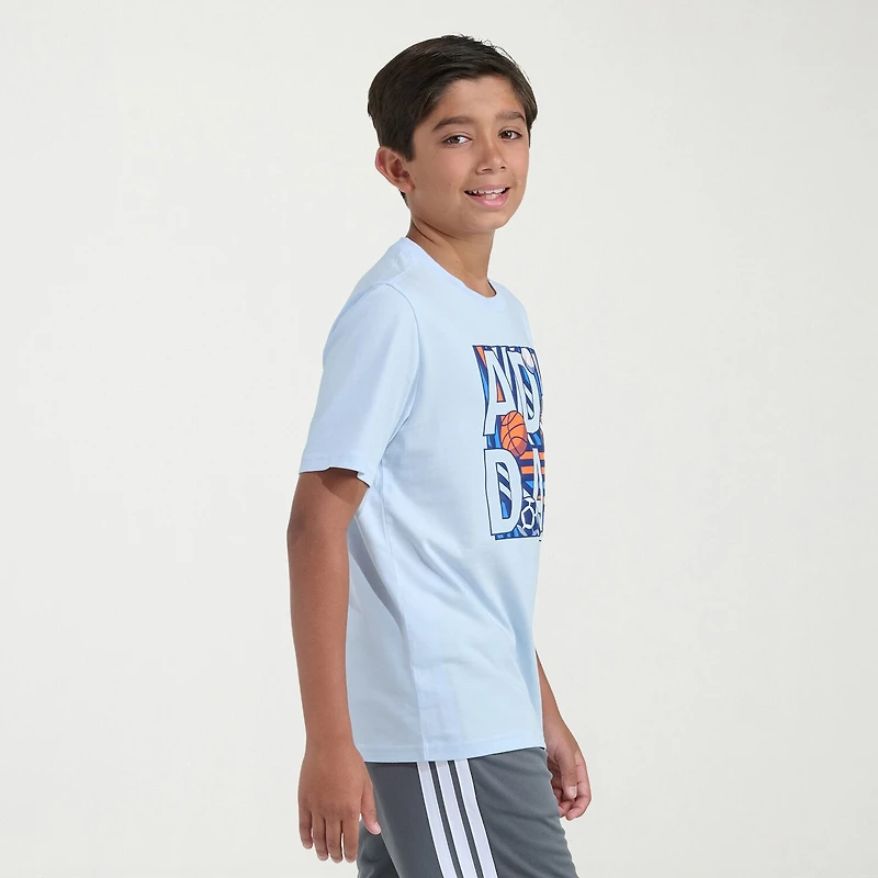 adidas Big Kid Boys Crew Neck Short Sleeve Regular Fit Graphic T-Shirt