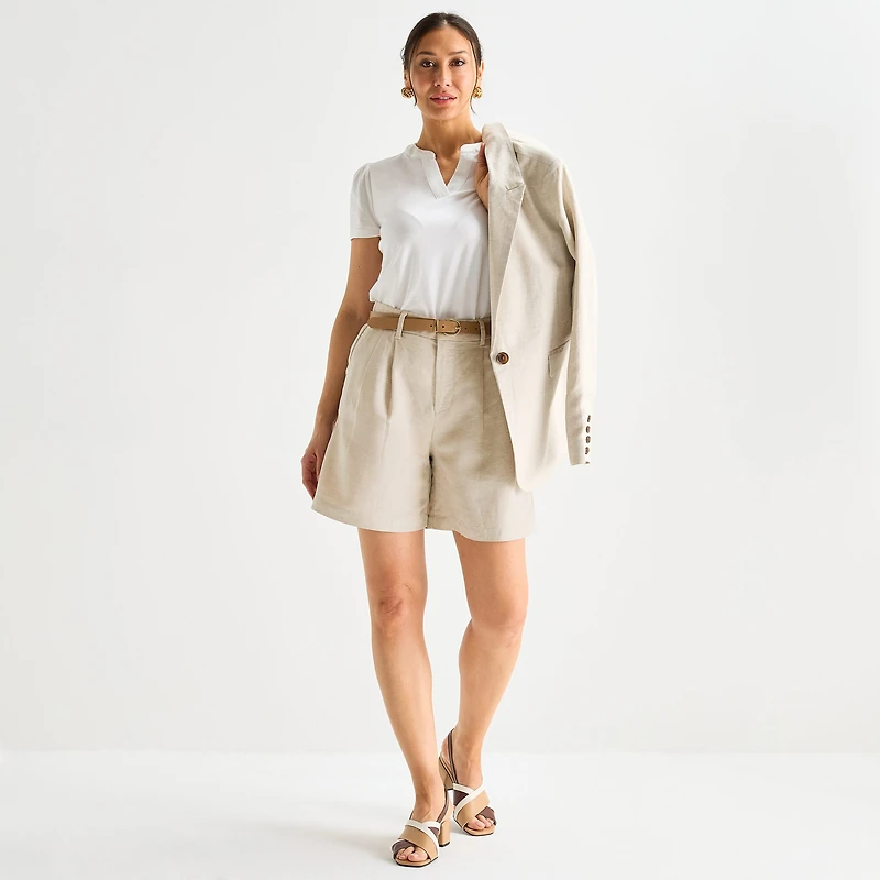 Liz Claiborne Womens Tall Midi Short