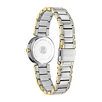 Citizen Silhouette Crystal Womens Crystal Accent Two Tone Stainless Steel Bracelet Watch Em0844-58d