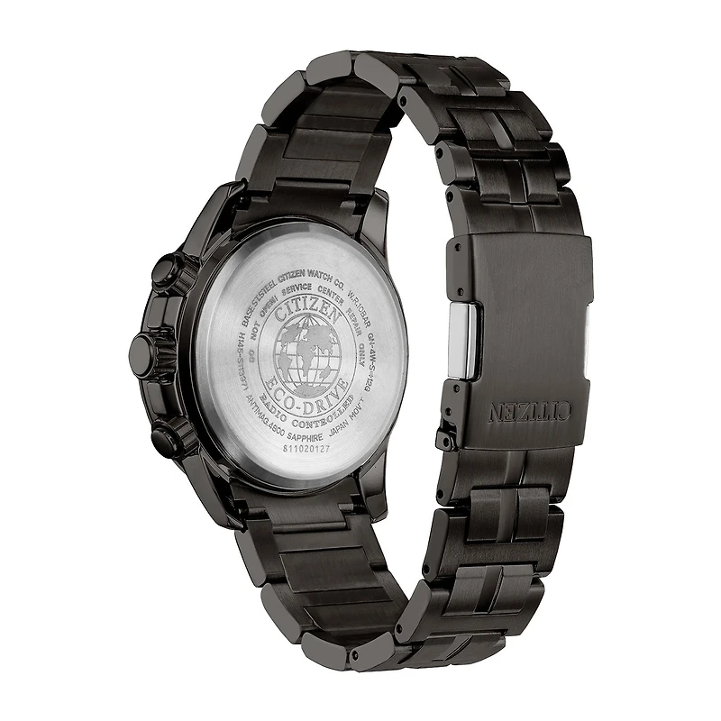 Citizen Mens Chronograph Gray Stainless Steel Bracelet Watch Cb5887-55h