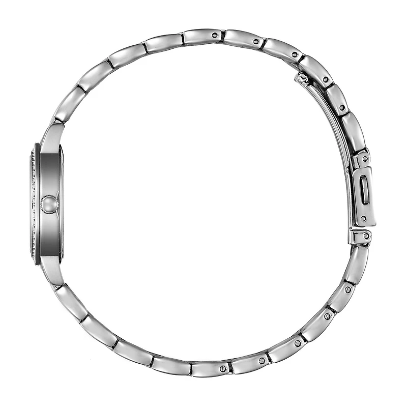 Citizen Quartz Womens Crystal Accent Silver Tone Stainless Steel Bracelet Watch Ez7010-56d