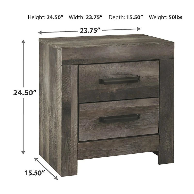 Signature Design by Ashley® Wymer Collection 2-Drawer Nightstand