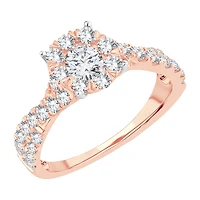 Womens CT. T.W. Natural Diamond 14K Gold Round Engagement Ring