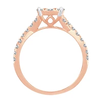 Womens CT. T.W. Natural Diamond 14K Gold Round Engagement Ring