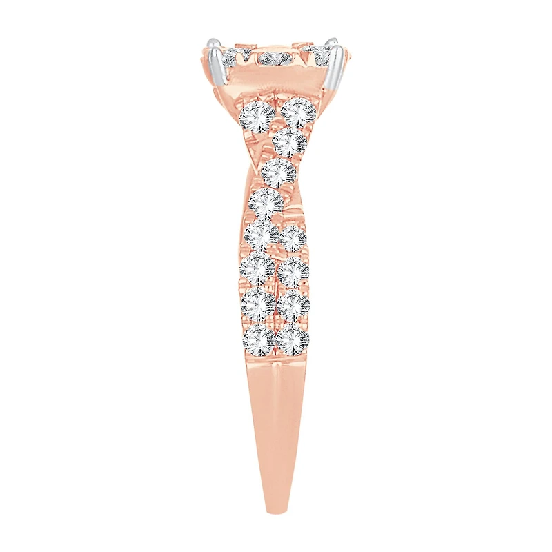 Womens CT. T.W. Natural Diamond 14K Gold Round Engagement Ring