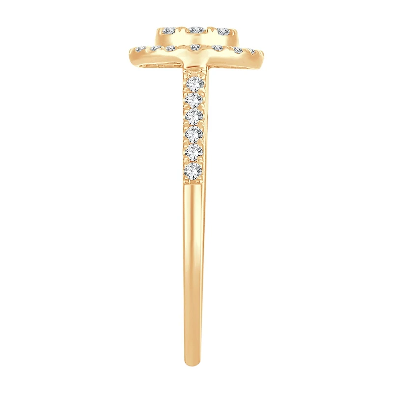 Womens 1/2 CT. T.W. Natural White Diamond 14K Gold Round Engagement Ring