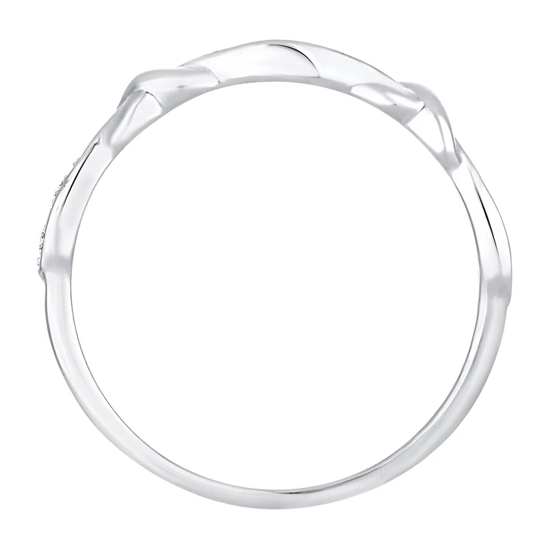 Womens Diamond Accent Natural White 10K Gold Wedding Band