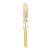 Womens Diamond Accent Natural White 10K Gold Wedding Band