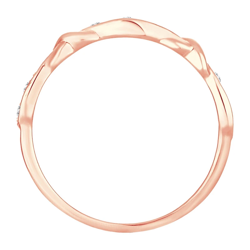 Womens Diamond Accent Natural White 10K Gold Wedding Band