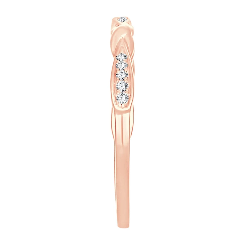 Womens Diamond Accent Natural White 10K Gold Wedding Band