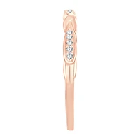 Womens Diamond Accent Natural White 10K Gold Wedding Band