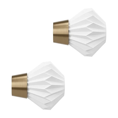 Umbra Mix & Match Acrylic Pleated 2-pc. Finials