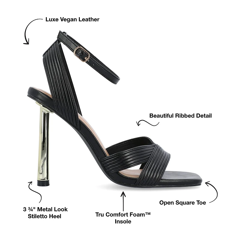 Journee Collection Annett Womens Square Open Toe Stiletto Heel Pumps