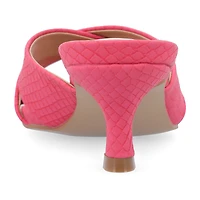 Journee Collection Berkly Womens Round Open Toe Kitten Heel Pumps