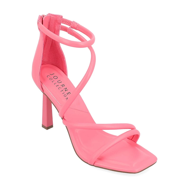 Journee Collection Marza Womens Square Open Toe Stiletto Heel Pumps